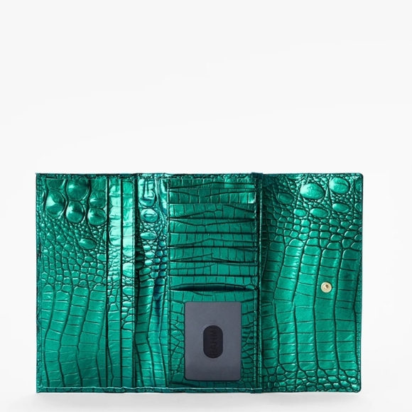 Brahmin NWT Cordelia Wallet Mystic Green Melbourne Genuine Leather - Picture 8 of 9